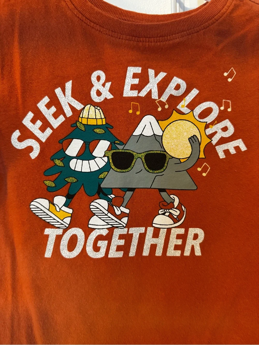 Old Navy Seek & Explore Together Kids' Graphic Tee - Rust Red